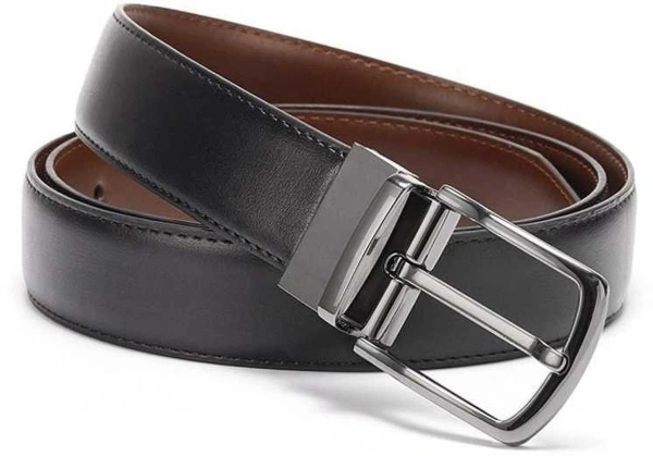 KAEZRI Men Evening, Party, Formal, Casual Black Artificial Leather Reversible Belt - 38