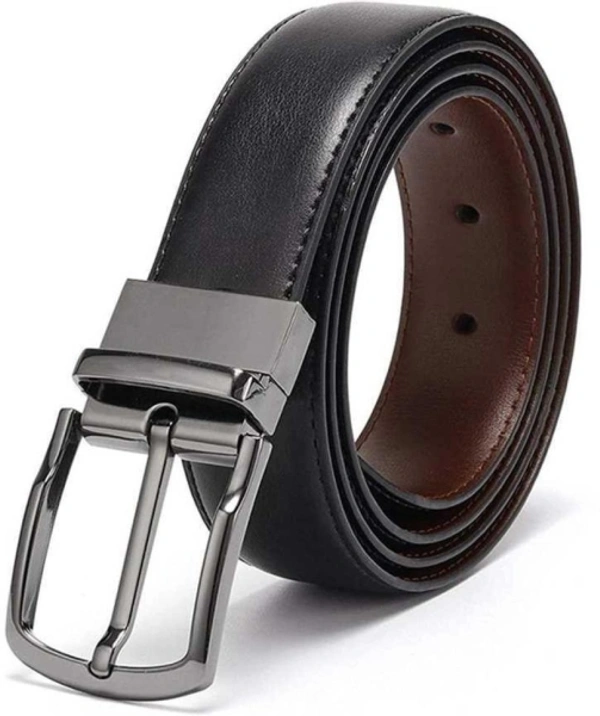 KAEZRI Men Evening, Party, Formal, Casual Black Artificial Leather Reversible Belt - 38