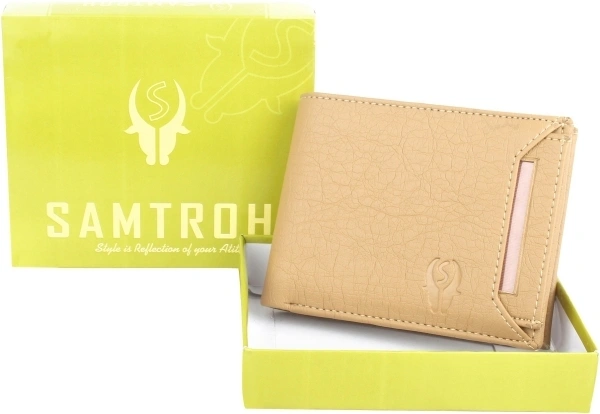 SAMTROH Men Casual Beige Artificial Leather Wallet