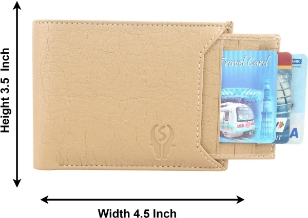 SAMTROH Men Casual Beige Artificial Leather Wallet