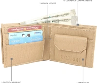 SAMTROH Men Casual Beige Artificial Leather Wallet