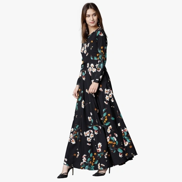 Tokyo Talkies Women Maxi Black Dress - M