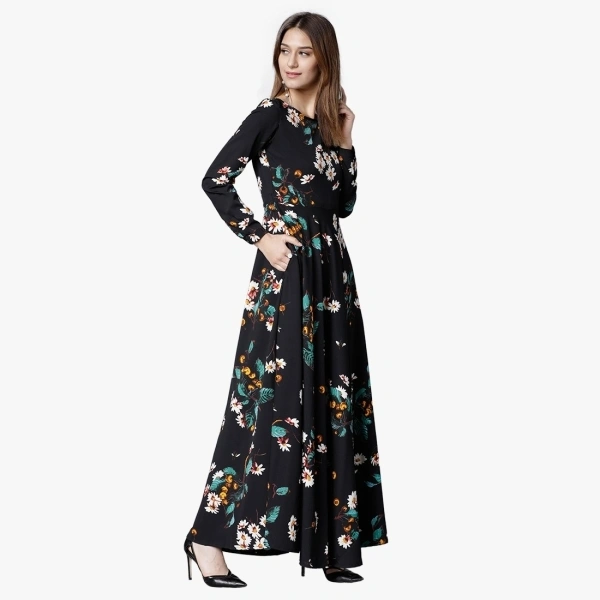 Tokyo Talkies Women Maxi Black Dress - M