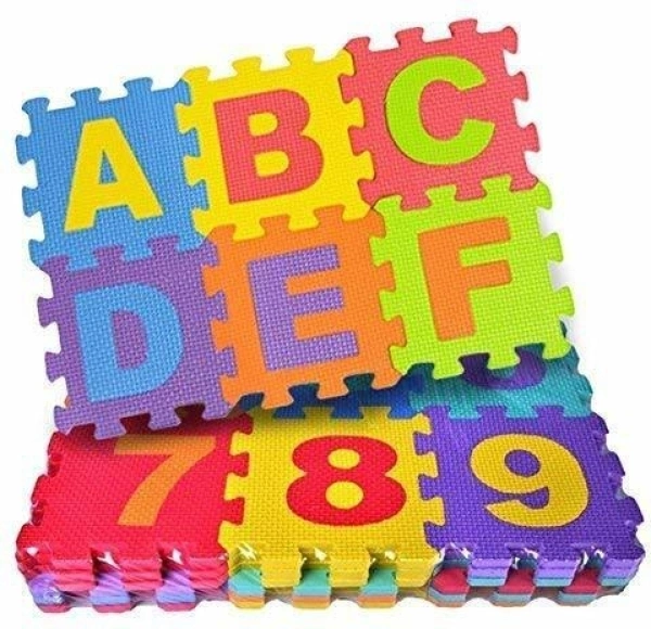 Sagar Enterprises 36 Tiles Kids Puzzle Mats ABCD (Multicolor) (36 Pieces)