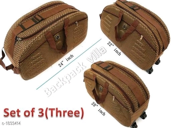 Trendy Men's Pack of 3  Duffel Bags(SS1833411)  - Grey