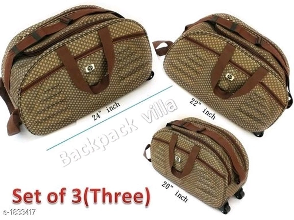 Trendy Men's Pack of 3  Duffel Bags(SS1833411)  - Grey