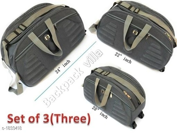 Trendy Men's Pack of 3  Duffel Bags(SS1833411)  - Grey
