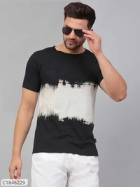 Rigo Cotton Color Block/Solid Half/Full Sleeves Round neck T-Shirt(SC1846232)  - S