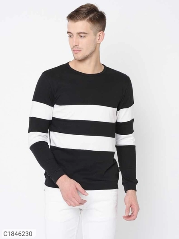 Rigo Cotton Color Block/Solid Half/Full Sleeves Round neck T-Shirt(SC1846232)  - S