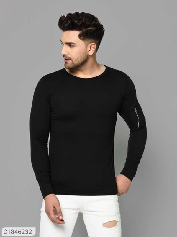 Rigo Cotton Color Block/Solid Half/Full Sleeves Round neck T-Shirt(SC1846232)  - L