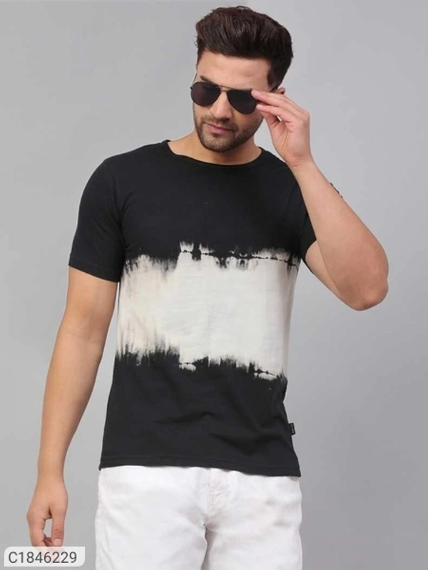 Rigo Cotton Color Block/Solid Half/Full Sleeves Round neck T-Shirt(SC1846232)  - S