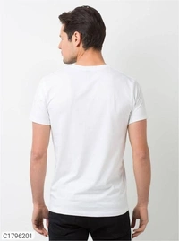Polyester Blend Printed Half Sleeves T-Shirts(SC1796201)  - M
