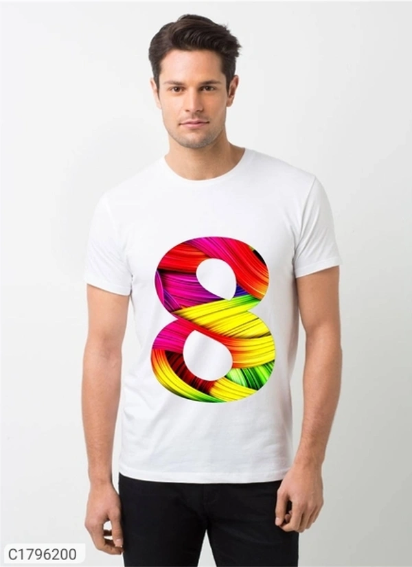  Polyester Blend Printed Half Sleeves T-Shirts(SC1796200)  - XXL 