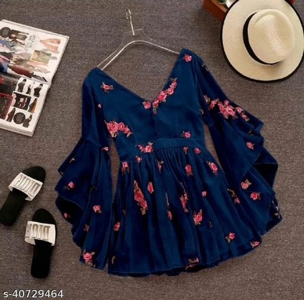Fancy Glamorous Women Tops & Tunics(SS40729464)  - Navy Blue, XS