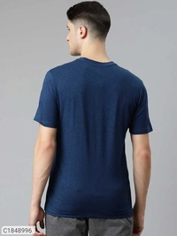  Black Hat Cotton Blend Color Block/Stripes Half Sleeves Mens Round neck T-Shirt(SC1848996)  - M