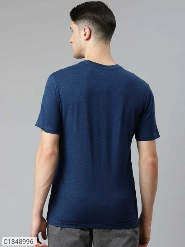  Black Hat Cotton Blend Color Block/Stripes Half Sleeves Mens Round neck T-Shirt(SC1848996)  - M