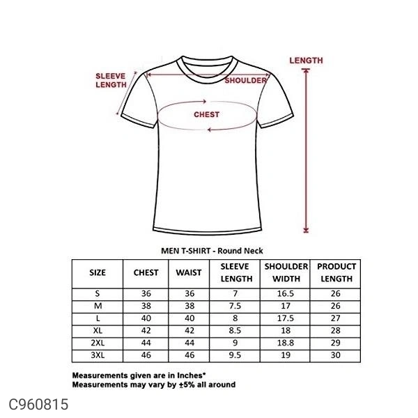 Polyester Printed T-Shirt(SC960815)  - XXL 