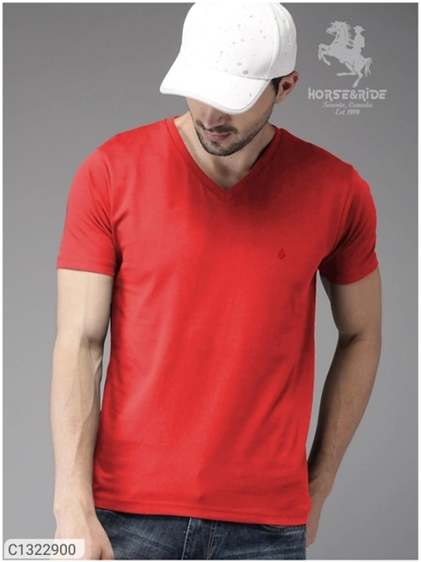  Horse & Ride Cotton Solid Half Sleeves T-Shirt(SC1322900)  - XL 