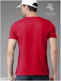  Horse & Ride Cotton Solid Half Sleeves T-Shirt(SC1322899)  - M