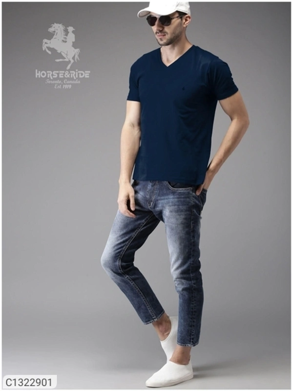  Horse & Ride Cotton Solid Half Sleeves T-Shirt(SC1322901)  - XXL 