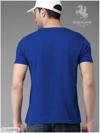  Horse & Ride Cotton Solid Half Sleeves T-Shirt(SC1322898)  - M