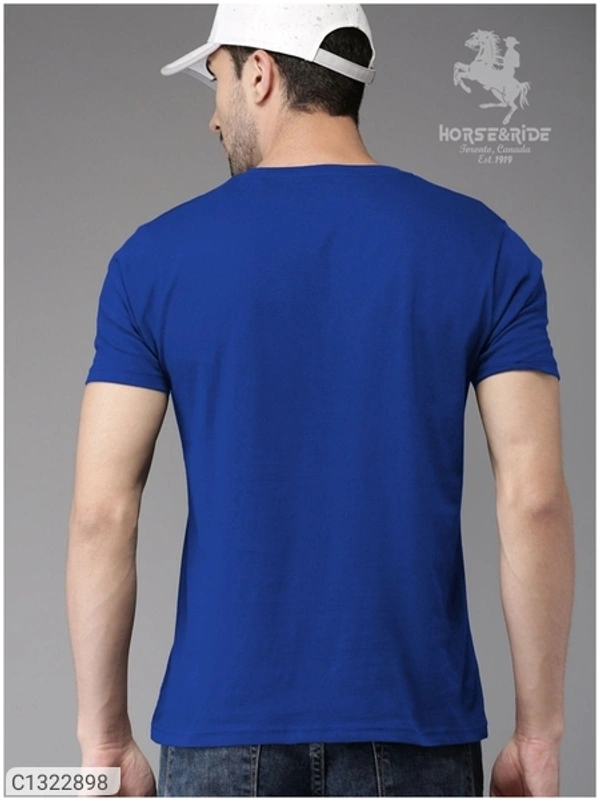  Horse & Ride Cotton Solid Half Sleeves T-Shirt(SC1322898)  - M