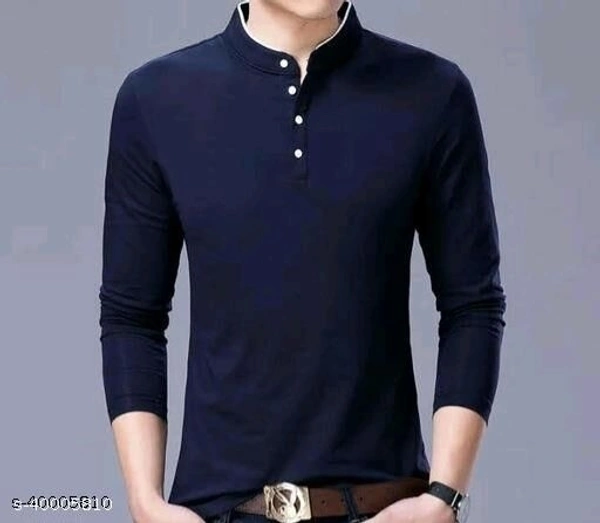 Urbane Fashionable Men Tshirts(SS40005808)  - Navy Blue , M