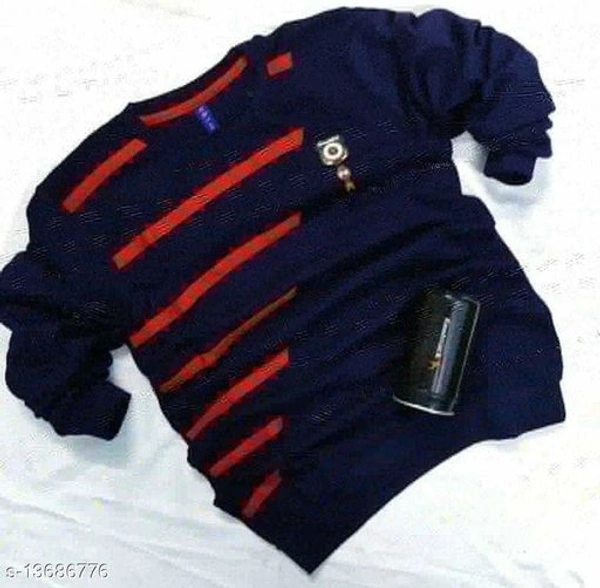 Classic Partywear Men Tshirts(SS13686774)  - Navy Blue , L