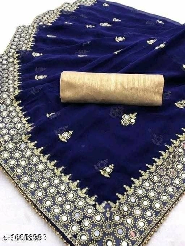 RITA MIRROR TRENDY SAREE (SS16818989)  - Navy Blue 