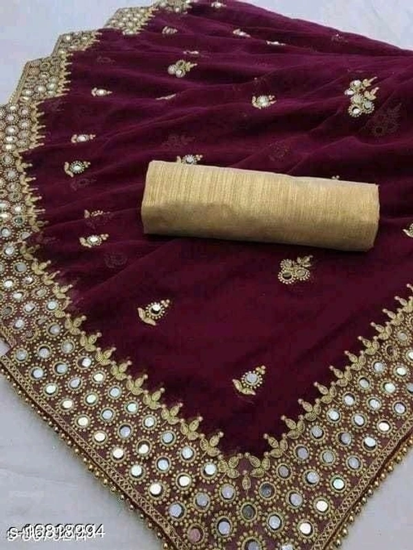 RITA MIRROR TRENDY SAREE (SS16818989)  - Navy Blue 