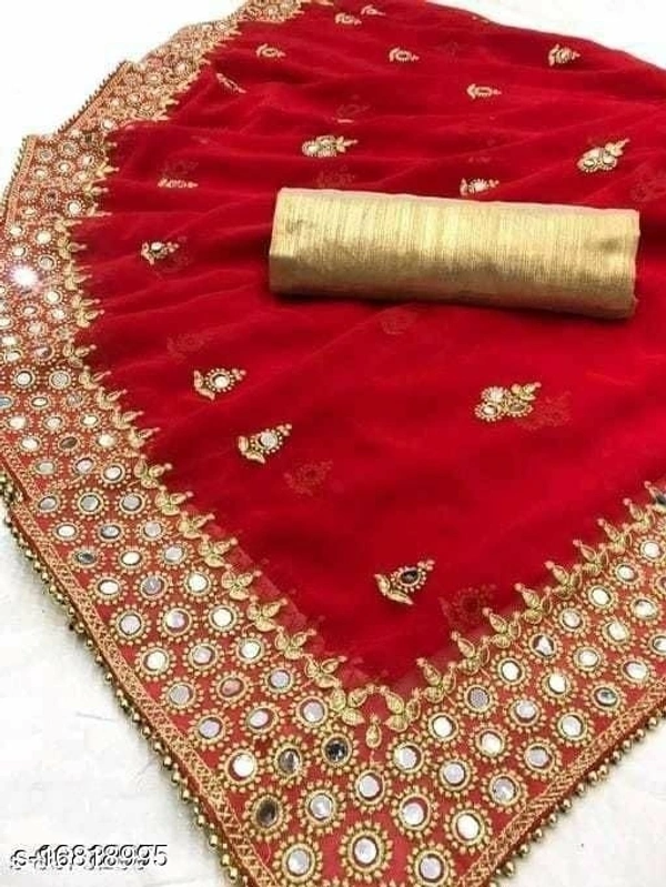 RITA MIRROR TRENDY SAREE (SS16818989)  - Dark Red