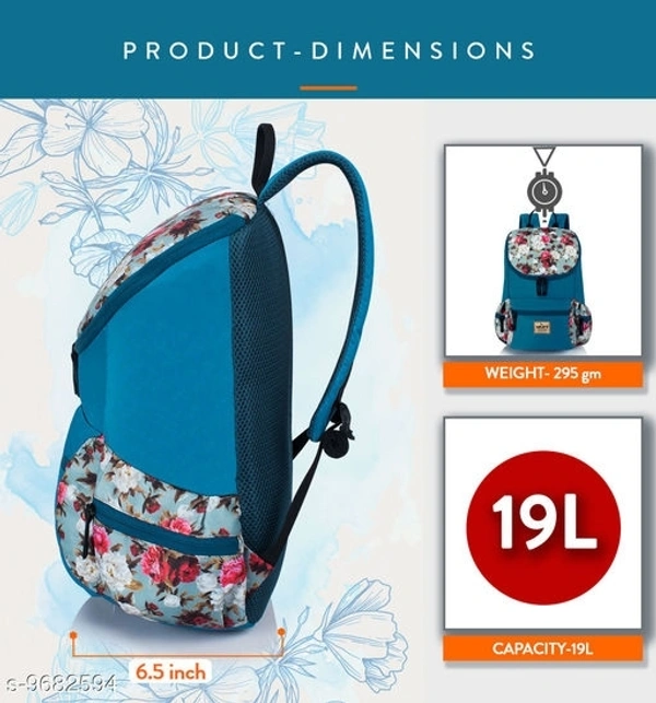 Lunar's Monica - 1 Compartment Backpack Girls School Bag Student Backpack Women Travel bag (Blue)(SS9682594) 