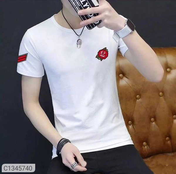  Tom Scott Cotton Solid Half Sleeves T-Shirt(SC1345740)  - S
