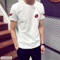  Tom Scott Cotton Solid Half Sleeves T-Shirt(SC1345740)  - M