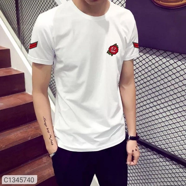  Tom Scott Cotton Solid Half Sleeves T-Shirt(SC1345740)  - M