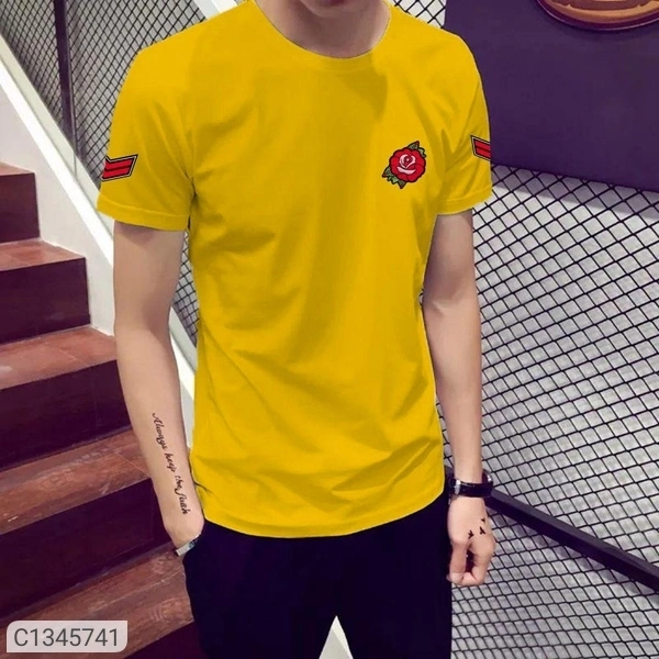  Tom Scott Cotton Solid Half Sleeves T-Shirt(SC1345741)  - L