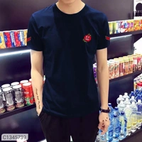  Tom Scott Cotton Solid Half Sleeves T-Shirt(SC1345739)  - M