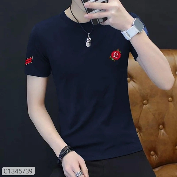  Tom Scott Cotton Solid Half Sleeves T-Shirt(SC1345739)  - M