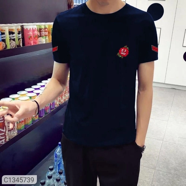  Tom Scott Cotton Solid Half Sleeves T-Shirt(SC1345739)  - M