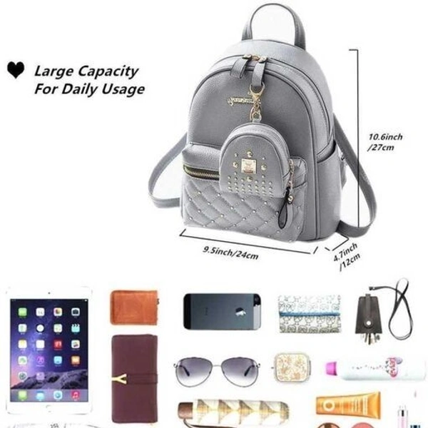 Voguish Attractive Women Backpacks(SS41285520)  - Grey, Sidhu Collection 