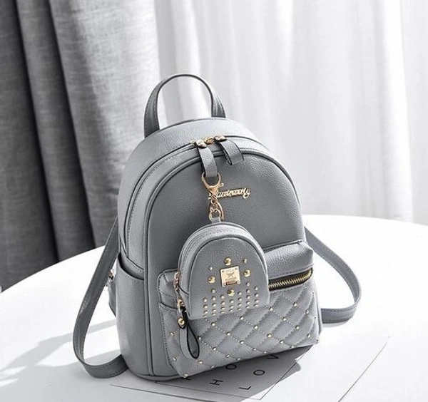 Voguish Attractive Women Backpacks(SS41285520)  - Grey, Sidhu Collection 