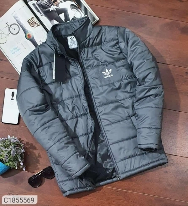 NS Solid Full Sleeves Regular Fit Puff Jacket (SC1855568)  - Navy Blue , XXL , Sidhu Collection 
