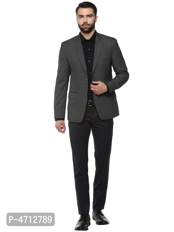 Fashionable Grey Polyviscose Jacket For Men(SP4712789)  - 44, Sidhu Collection 