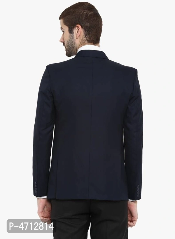 Fashionable Navy Blue Polyviscose Jacket For Men (SP4712814)  - 44, Sidhu Collection 