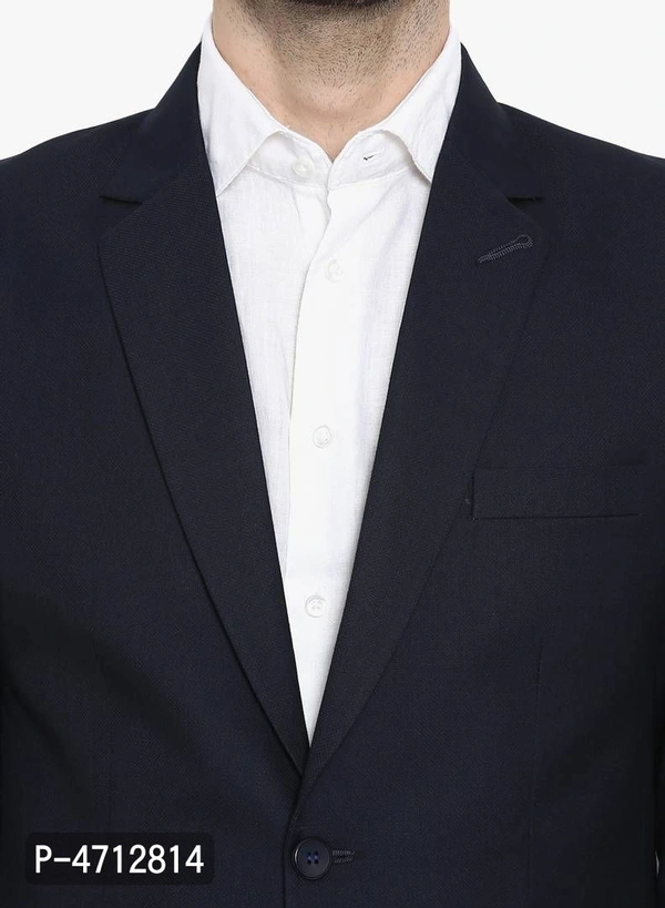 Fashionable Navy Blue Polyviscose Jacket For Men (SP4712814)  - 44, Sidhu Collection 