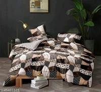 ALIDERHOM™ 240 TC FLOWER Printed heavy GlaceCotton Double Bedsheet with 2 Matching Pillow Covers (SS45403105)  - Multi Color 2, Sidhu Collection 