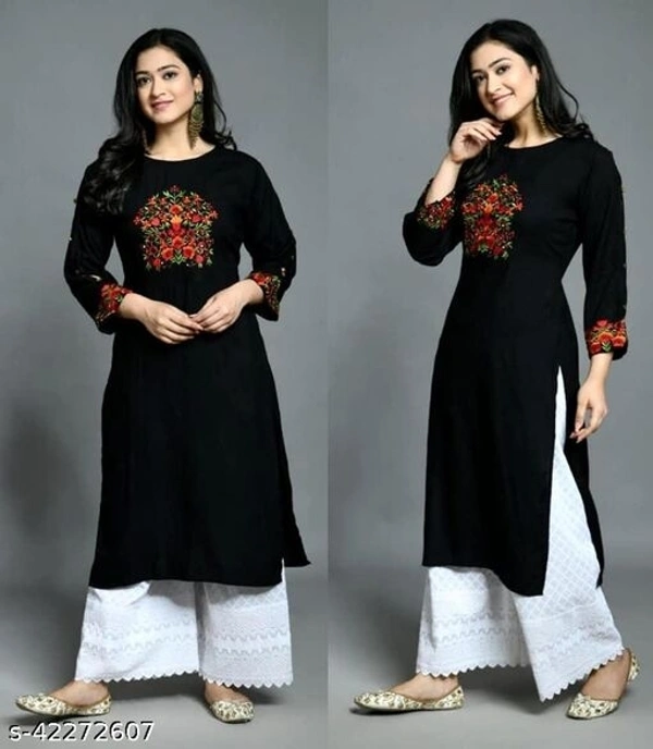 Banita Voguish Women Kurta Sets(SS42272610)  - Black, L, Sidhu Collection 