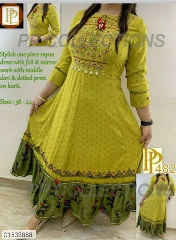  Women's Rayon Printed Gowns (SC1532888)  - L, Sidhu Collection 