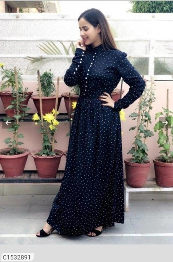  Women's Rayon Printed Gowns (SC1532891)  - L, Sidhu Collection 