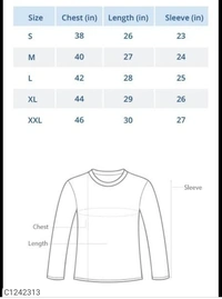  Cotton Blend Solid Full Sleeves T-Shirt (SC1242313)  - Sidhu Collection , S